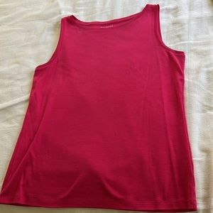 Talbots T shirt in fuschia with boat neck worn once.
